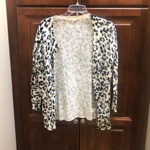 Blah white print cardigan